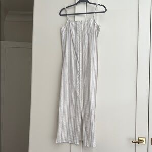 Striped Button-Down Maxi Dress